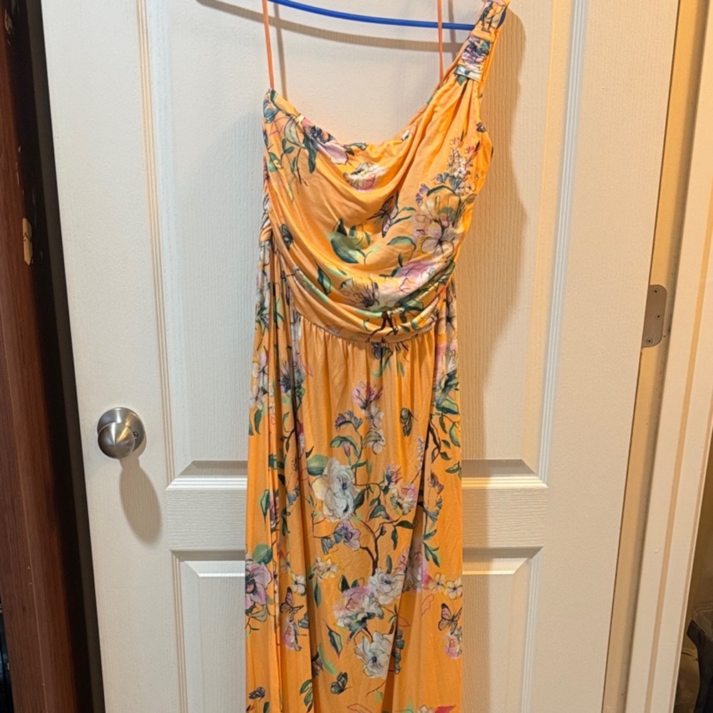 Soma One-Shoulder Floral Maxi Dress